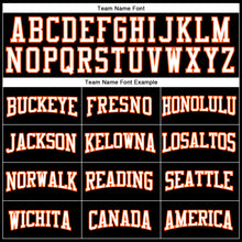 Load image into Gallery viewer, Custom Black White-Orange Authentic Football Jersey

