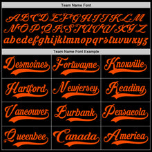 Load image into Gallery viewer, Custom Black Orange Hockey Lace Neck Jersey

