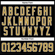 Load image into Gallery viewer, Custom Black Old Gold-White Hockey Lace Neck Jersey
