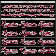 Load image into Gallery viewer, Custom Black Crimson-White Hockey Lace Neck Jersey
