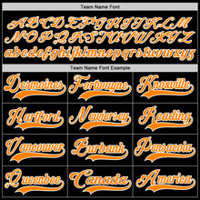 Load image into Gallery viewer, Custom Black Bay Orange-White Hockey Lace Neck Jersey
