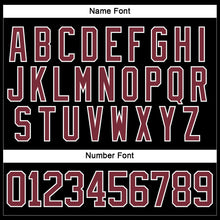 Load image into Gallery viewer, Custom Black Burgundy-White Hockey Lace Neck Jersey
