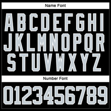 Load image into Gallery viewer, Custom Black Silver-White Hockey Lace Neck Jersey
