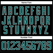 Load image into Gallery viewer, Custom Black Midnight Green-White Hockey Lace Neck Jersey
