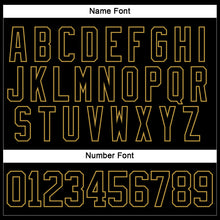 Load image into Gallery viewer, Custom Black Old Gold Hockey Lace Neck Jersey
