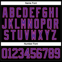 Load image into Gallery viewer, Custom Black Purple-Pink Hockey Lace Neck Jersey
