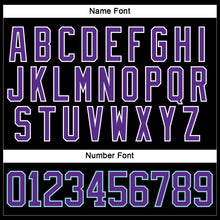 Load image into Gallery viewer, Custom Black Purple-Teal Hockey Lace Neck Jersey
