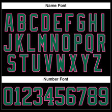 Load image into Gallery viewer, Custom Black Kelly Green-Pink Hockey Lace Neck Jersey
