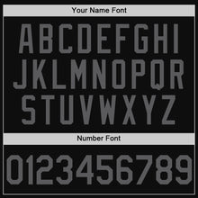 Load image into Gallery viewer, Custom Black Steel Gray Authentic Throwback Baseball Jersey
