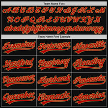 Load image into Gallery viewer, Custom Black Red-Old Gold Authentic Throwback Baseball Jersey
