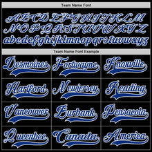 Load image into Gallery viewer, Custom Black Royal-White Hockey Jersey
