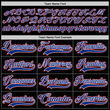 Load image into Gallery viewer, Custom Black Royal-Red Hockey Jersey
