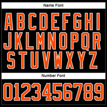 Load image into Gallery viewer, Custom Black Orange-White Hockey Jersey
