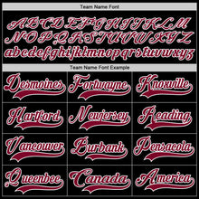 Load image into Gallery viewer, Custom Black Maroon-White Hockey Jersey
