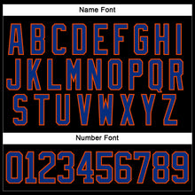 Load image into Gallery viewer, Custom Black Royal-Orange Hockey Jersey
