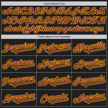 Load image into Gallery viewer, Custom Black Gold-Burgundy Authentic Baseball Jersey
