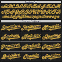 Load image into Gallery viewer, Custom Black Old Gold Authentic Baseball Jersey
