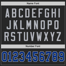 Load image into Gallery viewer, Custom Black Royal-Gray Mesh Authentic Football Jersey

