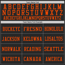 Load image into Gallery viewer, Custom Black Purple-Orange Mesh Authentic Football Jersey
