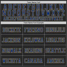 Load image into Gallery viewer, Custom Black Royal-Old Gold Mesh Authentic Football Jersey
