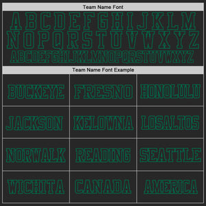 Custom Black Kelly Green Mesh Authentic Football Jersey
