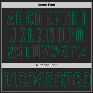 Custom Black Kelly Green Mesh Authentic Football Jersey