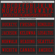 Load image into Gallery viewer, Custom Black Red Mesh Authentic Football Jersey

