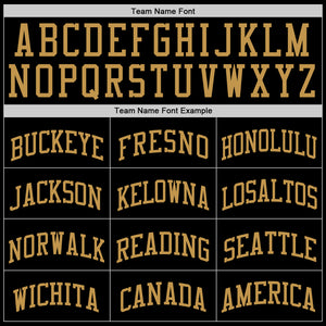 Custom Black Old Gold Pinstripe Old Gold Authentic  Basketball Jersey
