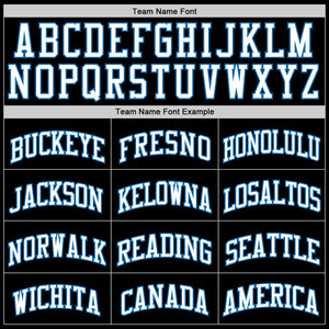Custom Black White Pinstripe Blue Authentic  Basketball Jersey