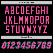 Load image into Gallery viewer, Custom Black Pink-Aqua Authentic Throwback Basketball Jersey
