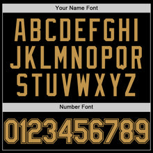 Load image into Gallery viewer, Custom Black Old Gold Authentic Throwback Basketball Jersey
