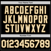 Load image into Gallery viewer, Custom Black Cream-Old Gold Authentic Throwback Basketball Jersey
