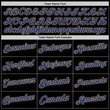 Load image into Gallery viewer, Custom Black Royal-Old Gold Authentic Throwback Basketball Jersey
