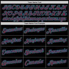 Load image into Gallery viewer, Custom Black Crimson-Teal Authentic Throwback Basketball Jersey
