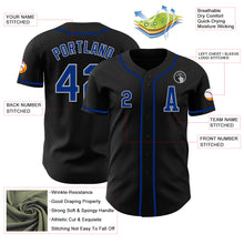 Load image into Gallery viewer, Custom Black Royal-Gray Authentic Baseball Jersey
