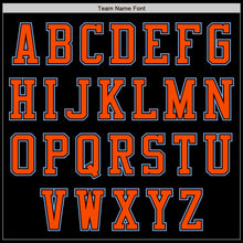 Load image into Gallery viewer, Custom Black Light Blue-Orange Authentic Baseball Jersey
