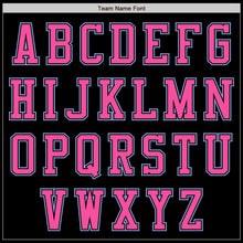 Load image into Gallery viewer, Custom Black Light Blue-Pink Authentic Baseball Jersey
