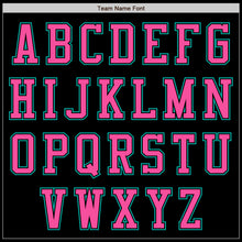 Load image into Gallery viewer, Custom Black Aqua-Pink Authentic Baseball Jersey
