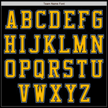 Load image into Gallery viewer, Custom Black Light Blue-Gold Authentic Baseball Jersey
