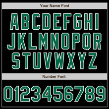 Load image into Gallery viewer, Custom Black Kelly Green-White Authentic Baseball Jersey
