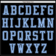 Load image into Gallery viewer, Custom Black Light Blue Authentic Baseball Jersey
