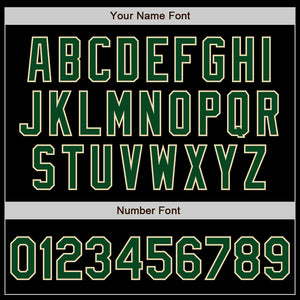 Custom Black Green-Cream Authentic Baseball Jersey