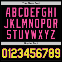 Load image into Gallery viewer, Custom Black Neon Yellow-Pink Authentic Basketball Jersey
