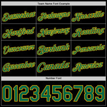 Load image into Gallery viewer, Custom Black Kelly Green-Gold Authentic Basketball Jersey
