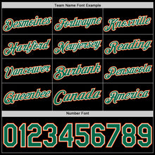 Load image into Gallery viewer, Custom Black Kelly Green White-Orange Authentic Basketball Jersey
