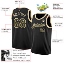 Load image into Gallery viewer, Custom Black Olive-Cream Authentic Basketball Jersey

