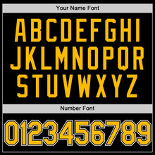 Load image into Gallery viewer, Custom Black Gold-White Authentic Basketball Jersey
