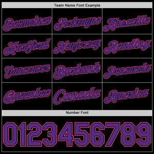 Custom Black Purple-Pink Authentic Basketball Jersey