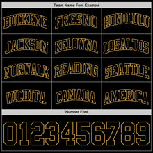 Load image into Gallery viewer, Custom Black Old Gold Authentic Basketball Jersey

