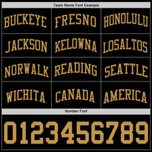 Load image into Gallery viewer, Custom Black Old Gold Authentic Basketball Jersey
